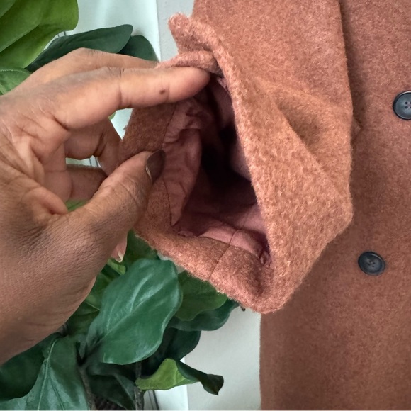 Rust Double-Breasted Coat - Picture 9 of 13